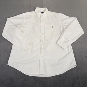 Polo Ralph Lauren Classic Fit Iconic Men XL Oxford Dress Shirt White Bnfts Chrty